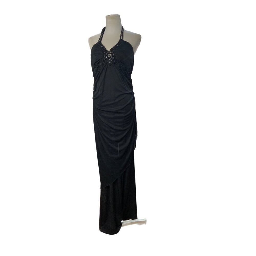 Venus Beautiful Black Halter Jumpsuit. Size Large